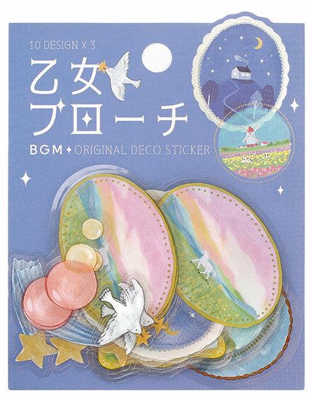 BGM Maiden Brooch Clear Seal - Landscape - Default Title by Techo Treats Stationery