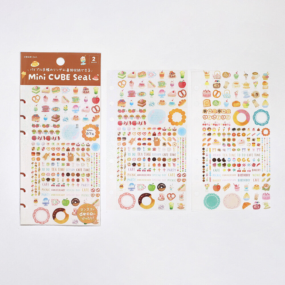 BGM Mini CUBE Seal Planner Sticker - Bite-sized Sweets - Default Title by Techo Treats Stationery