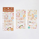 BGM Mini CUBE Seal Planner Sticker - Bite-sized Sweets - Default Title by Techo Treats Stationery