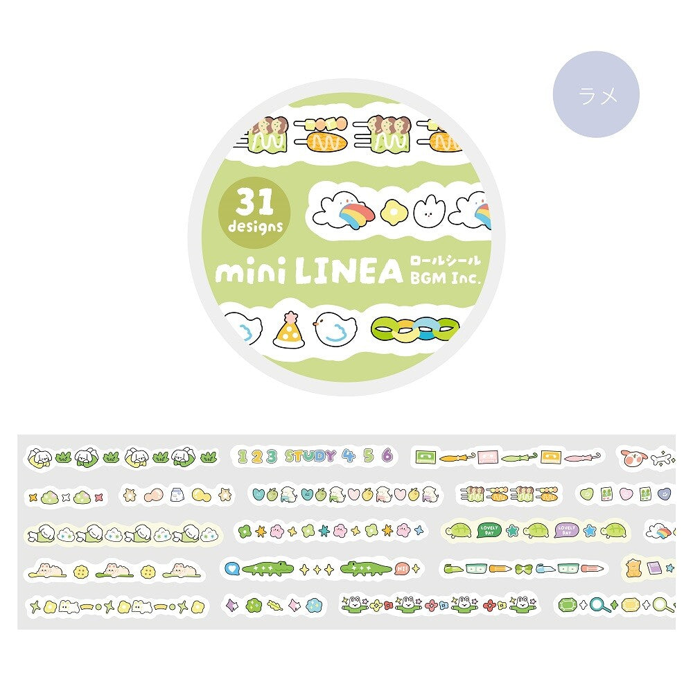 BGM mini LINEA Roll Sticker - Green - Default Title by Techo Treats Stationery