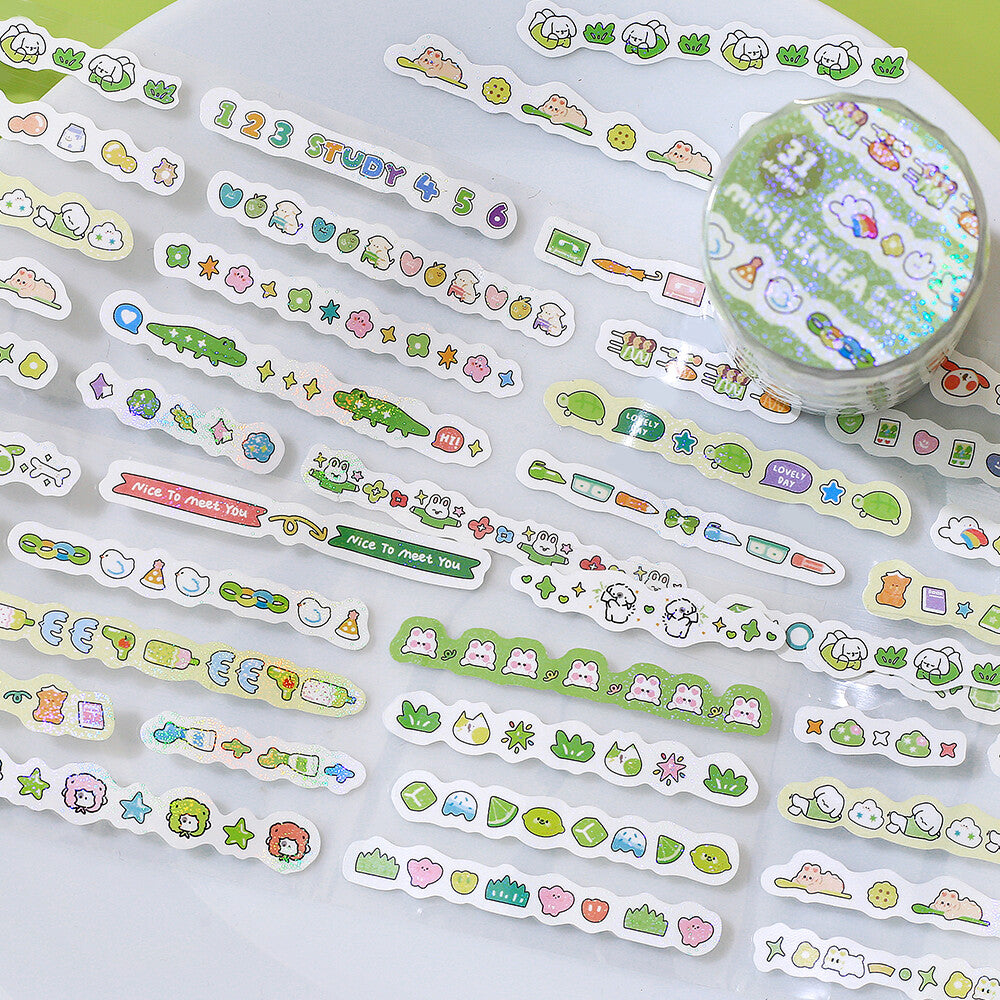 BGM mini LINEA Roll Sticker - Green - Default Title by Techo Treats Stationery