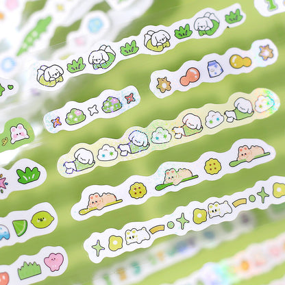 BGM mini LINEA Roll Sticker - Green - Default Title by Techo Treats Stationery