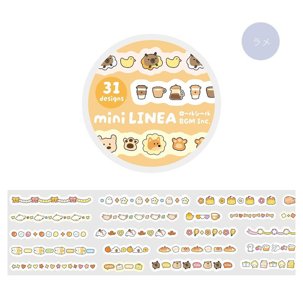 BGM mini LINEA Roll Sticker - Orange - Default Title by Techo Treats Stationery