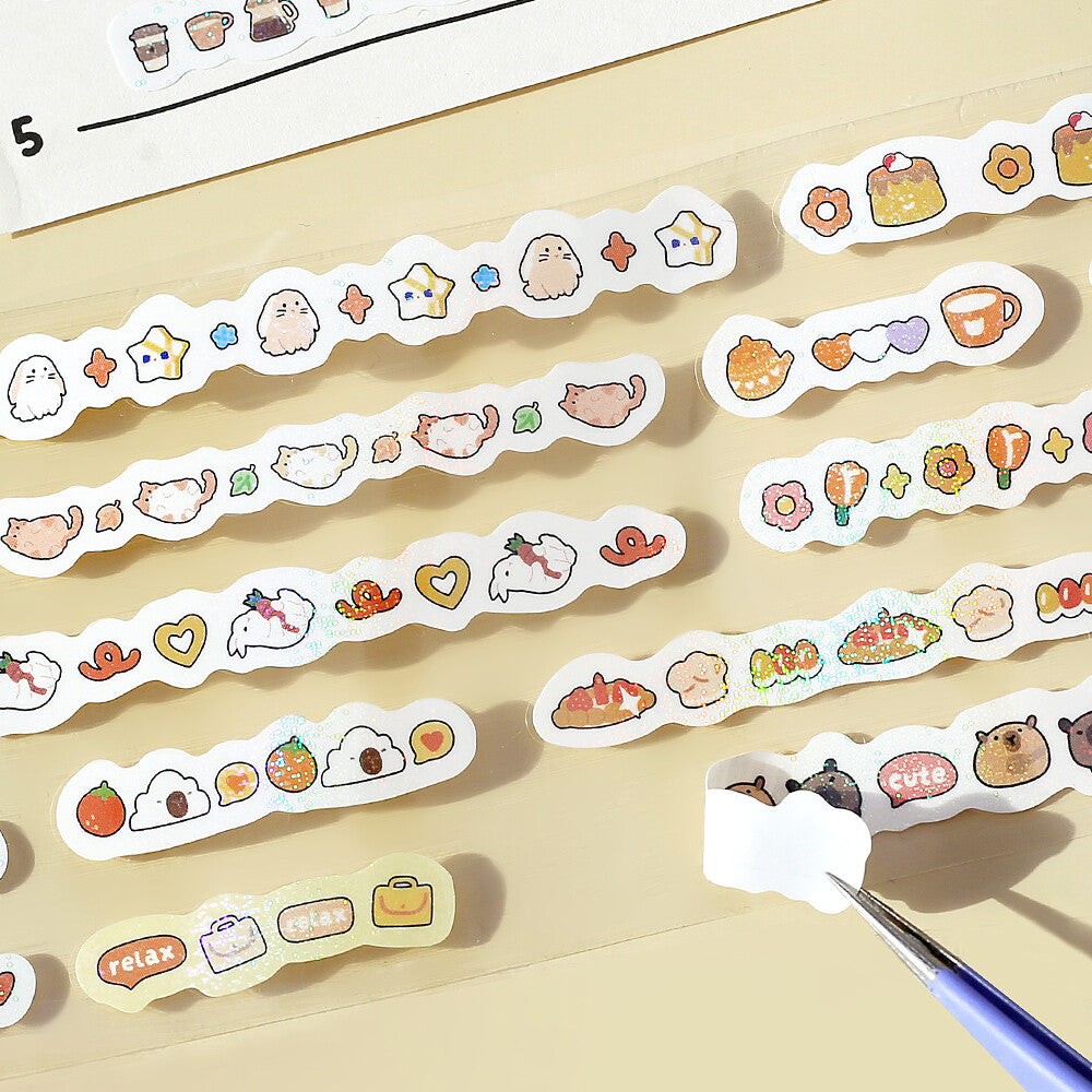 BGM mini LINEA Roll Sticker - Orange - Default Title by Techo Treats Stationery