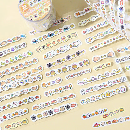 BGM mini LINEA Roll Sticker - Orange - Default Title by Techo Treats Stationery