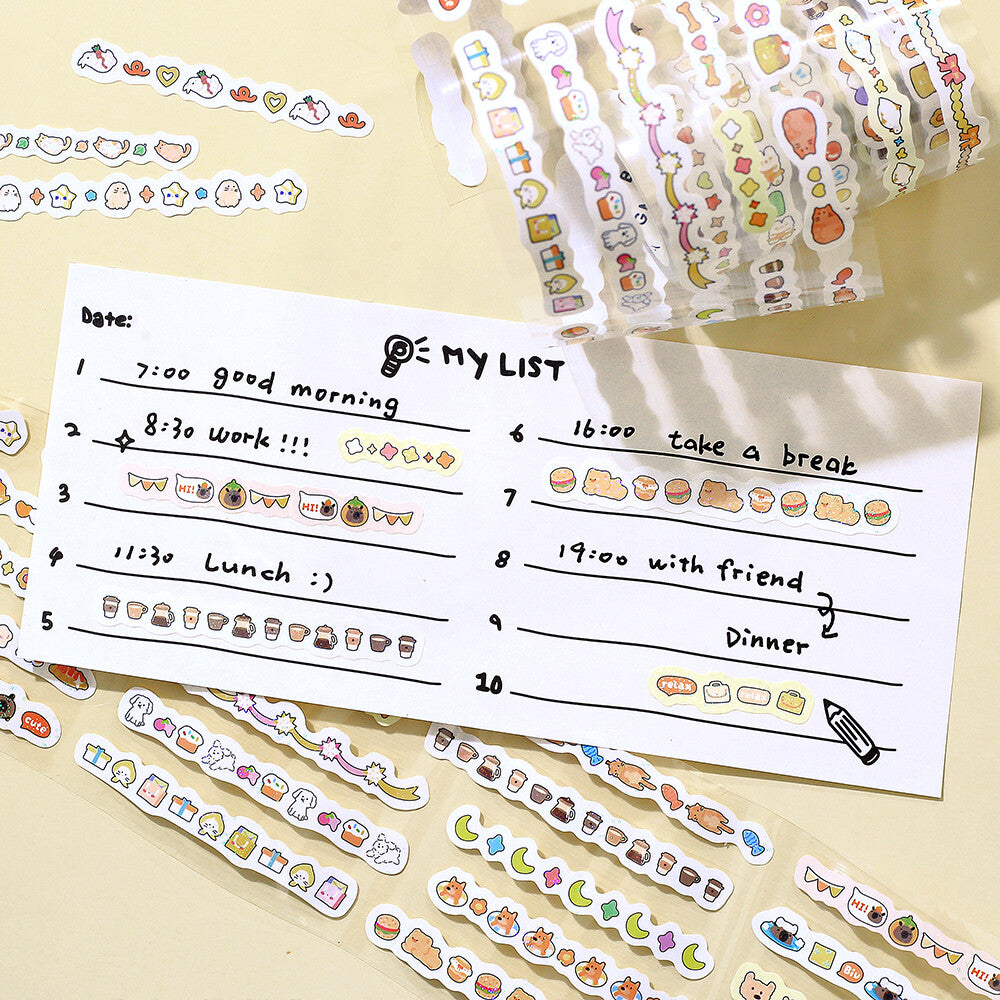 BGM mini LINEA Roll Sticker - Orange - Default Title by Techo Treats Stationery