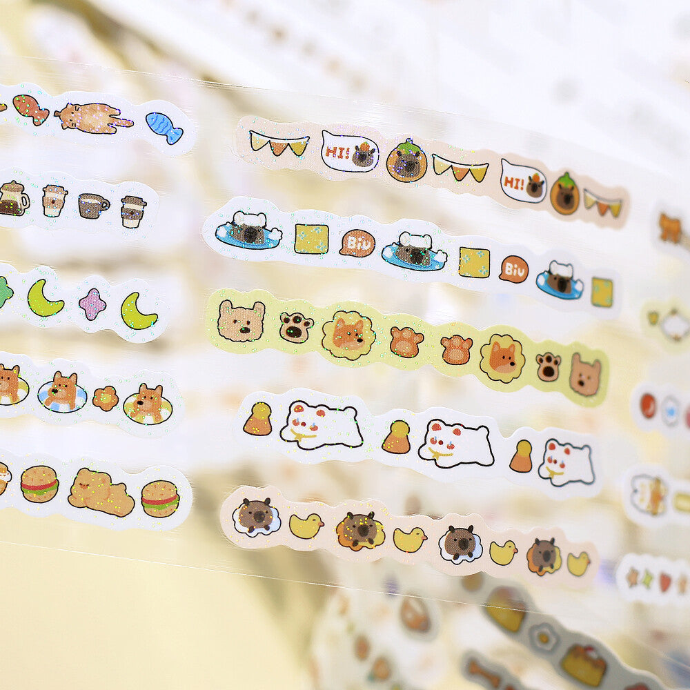 BGM mini LINEA Roll Sticker - Orange - Default Title by Techo Treats Stationery