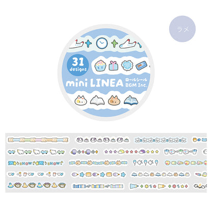 BGM mini LINEA Roll Sticker - Pale Blue - Default Title by Techo Treats Stationery