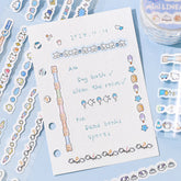 BGM mini LINEA Roll Sticker - Pale Blue - Default Title by Techo Treats Stationery