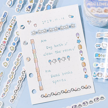 BGM mini LINEA Roll Sticker - Pale Blue - Default Title by Techo Treats Stationery
