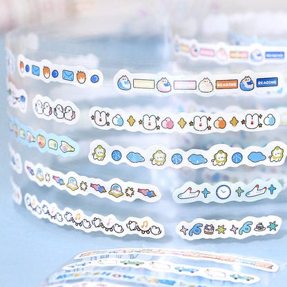 BGM mini LINEA Roll Sticker - Pale Blue - Default Title by Techo Treats Stationery