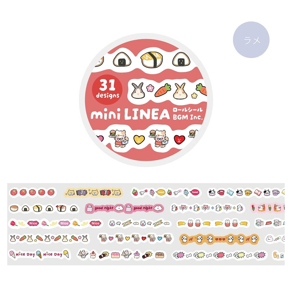 BGM mini LINEA Roll Sticker - Red - Default Title by Techo Treats Stationery