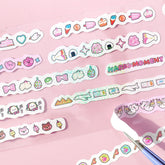 BGM mini LINEA Roll Sticker - Rose Pink - Default Title by Techo Treats Stationery