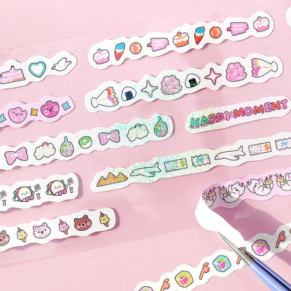 BGM mini LINEA Roll Sticker - Rose Pink - Default Title by Techo Treats Stationery