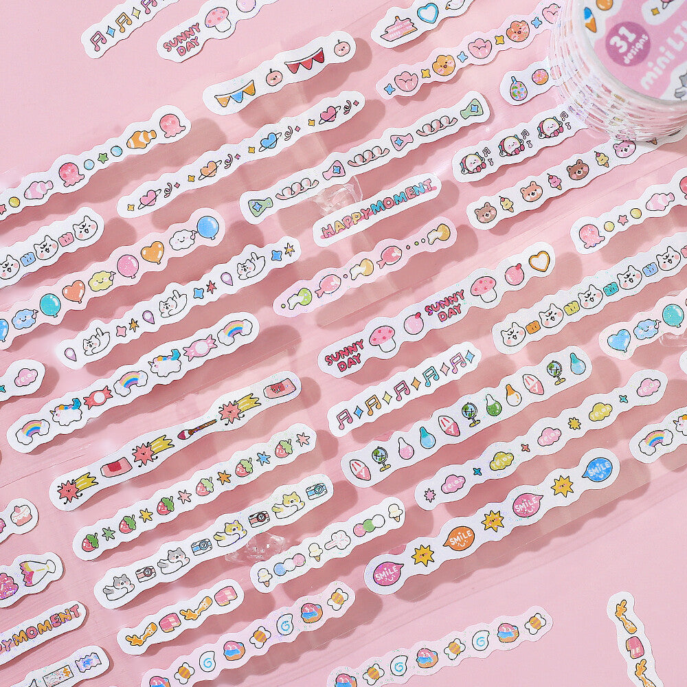 BGM mini LINEA Roll Sticker - Rose Pink - Default Title by Techo Treats Stationery