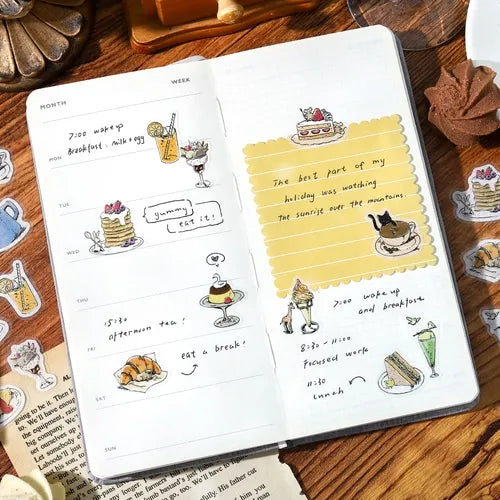 BGM Mini Mini Animals Foil-stamped Flake Seal - Cafe - Default Title by Techo Treats Stationery