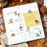 BGM Mini Mini Animals Foil-stamped Flake Seal - Cafe - Default Title by Techo Treats Stationery