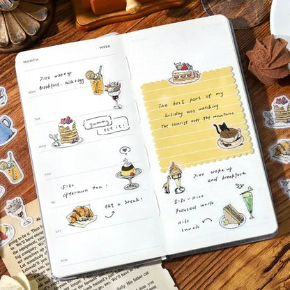 BGM Mini Mini Animals Foil-stamped Flake Seal - Cafe - Default Title by Techo Treats Stationery