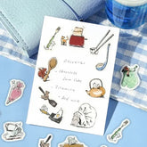 BGM Mini Mini Animals Foil-stamped Flake Seal - Cooking - Default Title by Techo Treats Stationery