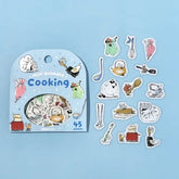 BGM Mini Mini Animals Foil-stamped Flake Seal - Cooking - Default Title by Techo Treats Stationery