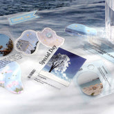 BGM Mix Seal Photo Flake Stickers - Clear Blue - Default Title by Techo Treats Stationery