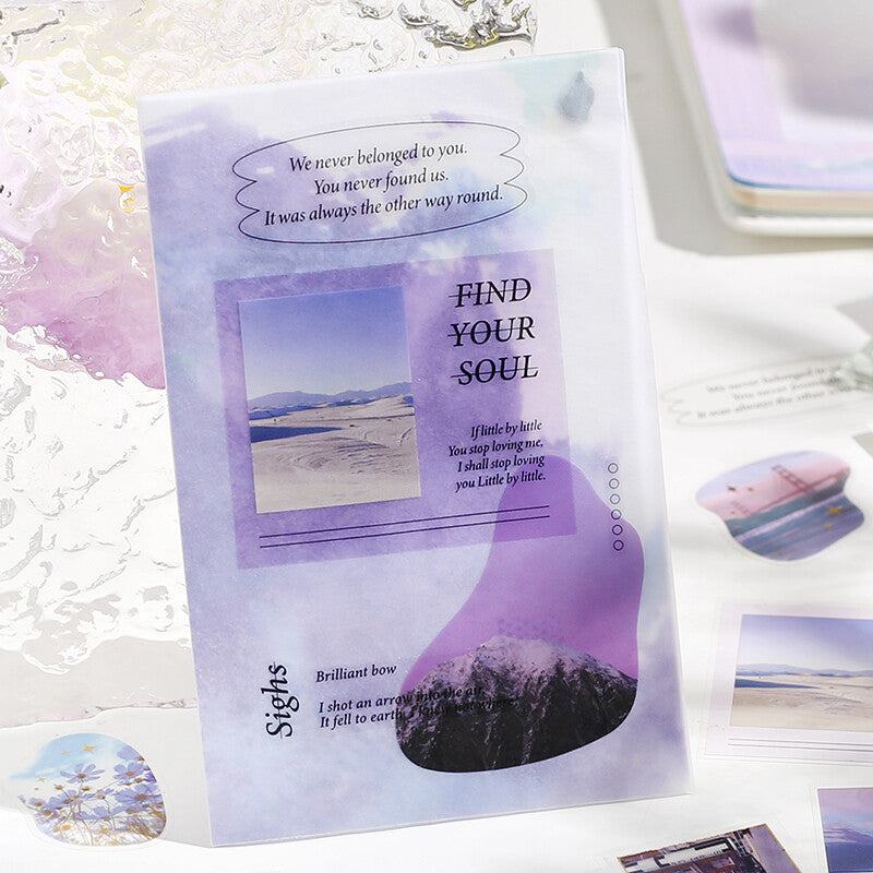 BGM Mix Seal Photo Flake Stickers - Purple Misty - Default Title by Techo Treats Stationery