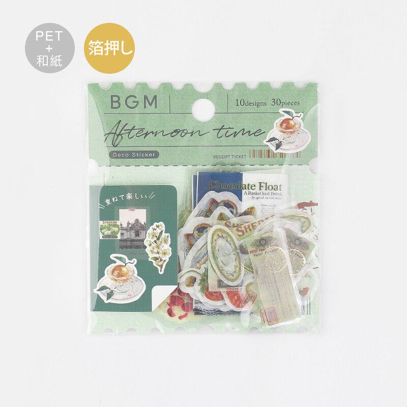 BGM Mix Seal Vintage Flake Stickers - Afternoon Time - Default Title by Techo Treats Stationery