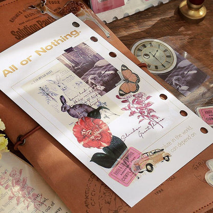 BGM Mix Seal Vintage Flake Stickers - Butterfly Valley - Default Title by Techo Treats Stationery