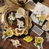 BGM Mix Seal Vintage Flake Stickers - Flower Dream - Default Title by Techo Treats Stationery