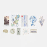 BGM Mix Seal Vintage Flake Stickers - Memory Trips - Default Title by Techo Treats Stationery