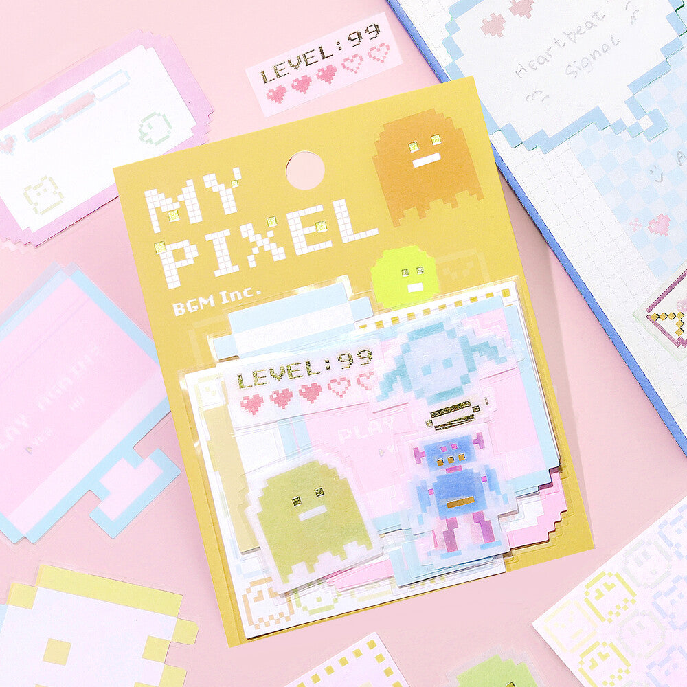 BGM My Pixel Memo Sticker - Game - Default Title by Techo Treats Stationery