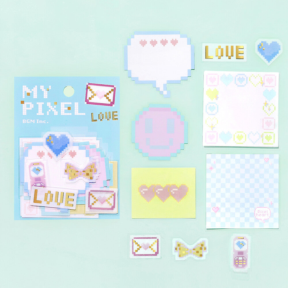 BGM My Pixel Memo Sticker - Message - Default Title by Techo Treats Stationery