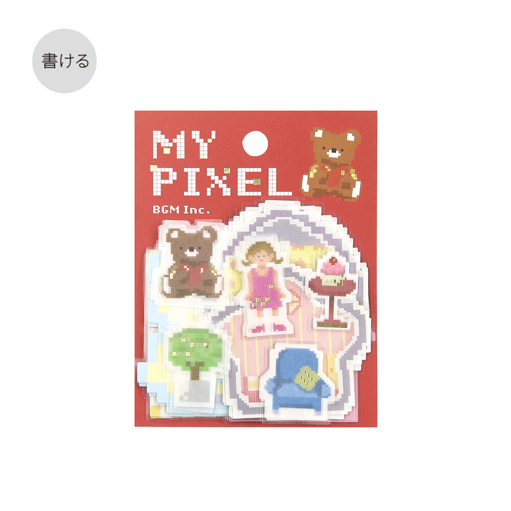 BGM My Pixel Memo Sticker - Miniature House - Default Title by Techo Treats Stationery