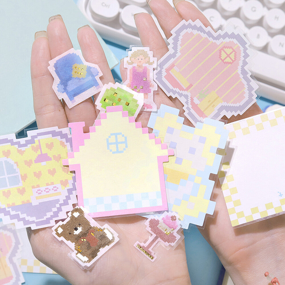 BGM My Pixel Memo Sticker - Miniature House - Default Title by Techo Treats Stationery