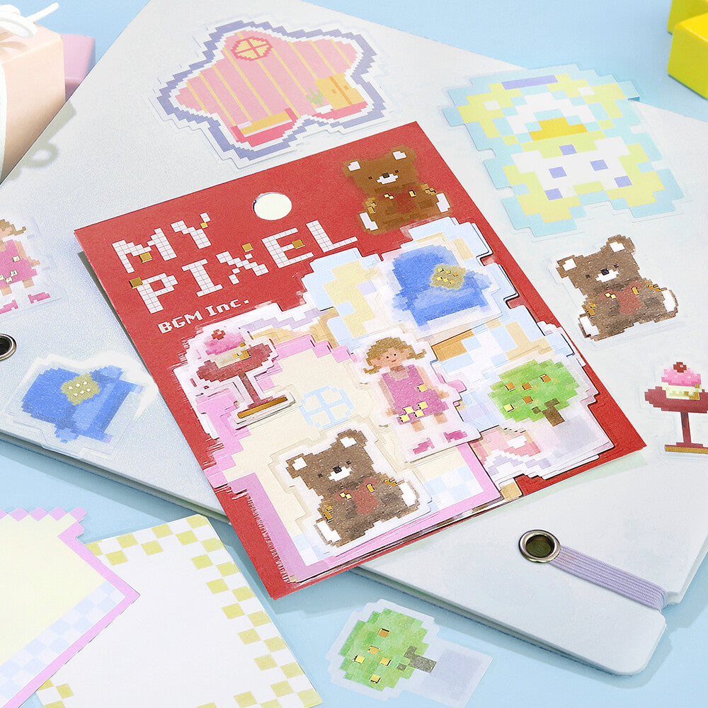 BGM My Pixel Memo Sticker - Miniature House - Default Title by Techo Treats Stationery