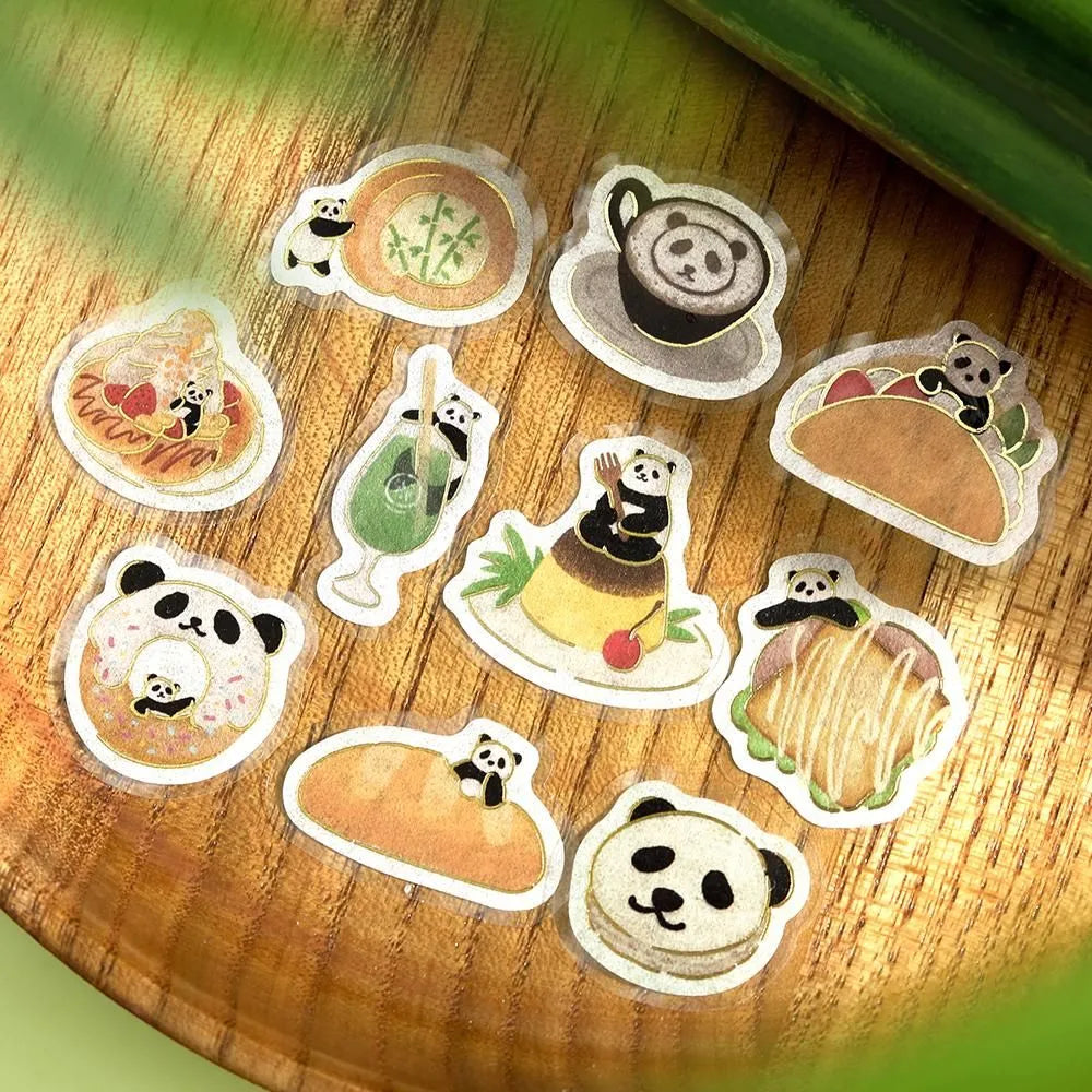 BGM Panda Days Foil-stamped Flake Seal - Cafe - Default Title by Techo Treats Stationery