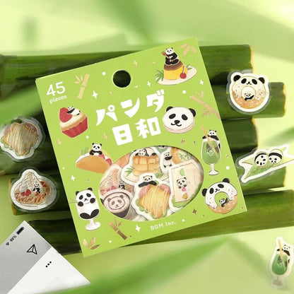 BGM Panda Days Foil-stamped Flake Seal - Cafe - Default Title by Techo Treats Stationery