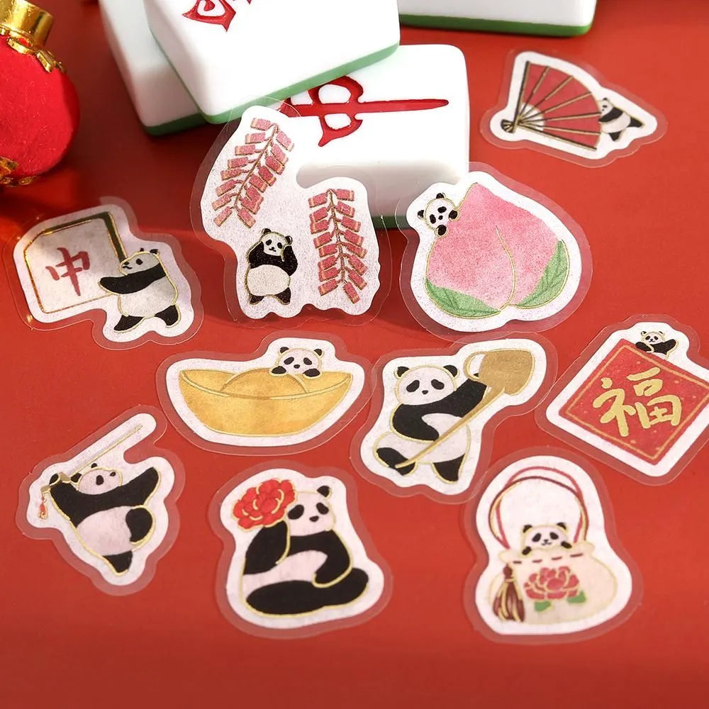 BGM Panda Days Foil-stamped Flake Seal - Chinese Style - Default Title by Techo Treats Stationery