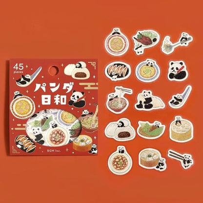 BGM Panda Days Foil-stamped Flake Seal - Cooking - Default Title by Techo Treats Stationery