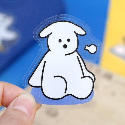 BGM Petit Puppy Clear Sticker - Blue - Default Title by Techo Treats Stationery