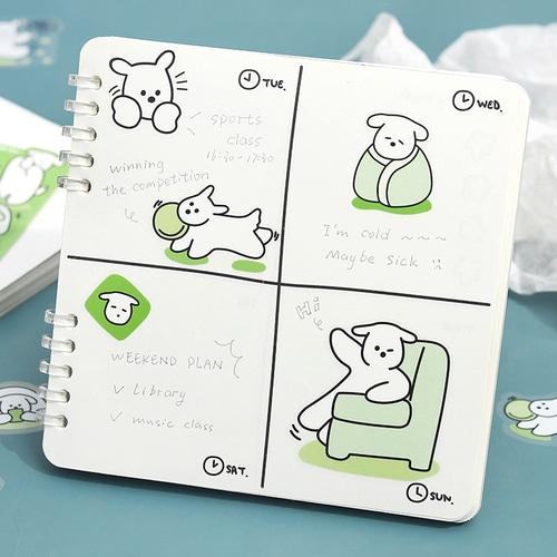 BGM Petit Puppy Clear Sticker - Green - Default Title by Techo Treats Stationery