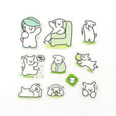 BGM Petit Puppy Clear Sticker - Green - Default Title by Techo Treats Stationery