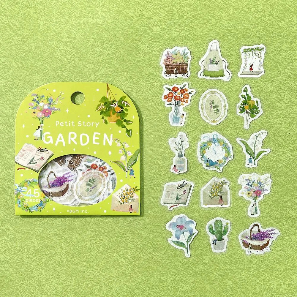 BGM Petit Story Foil-stamped Flake Seal - Garden