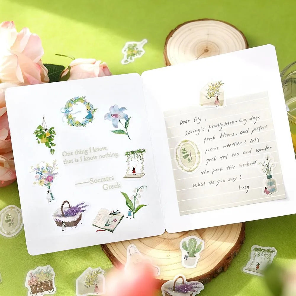 BGM Petit Story Foil-stamped Flake Seal - Garden