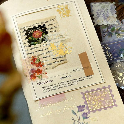 BGM Plant Encyclopaedia Foil-stamped Flake Seal - Blue - Default Title by Techo Treats Stationery