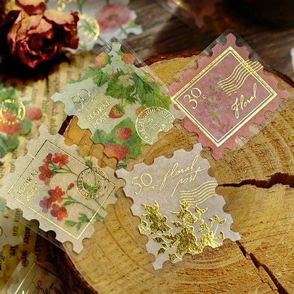 BGM Plant Encyclopaedia Foil-stamped Flake Seal - Red - Default Title by Techo Treats Stationery