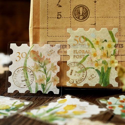 BGM Plant Encyclopaedia Foil-stamped Flake Seal - Yellow - Default Title by Techo Treats Stationery
