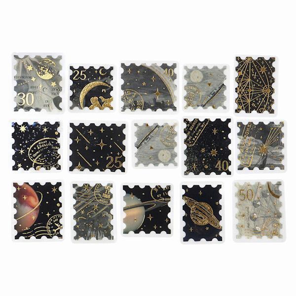 BGM Post Office Foil-stamped Flake Seal - Astronomy - Default Title by Techo Treats Stationery