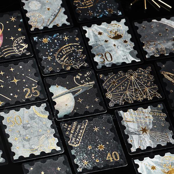 BGM Post Office Foil-stamped Flake Seal - Astronomy - Default Title by Techo Treats Stationery
