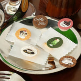 BGM Round Sticker Roll - Cafe A La Mode - Default Title by Techo Treats Stationery